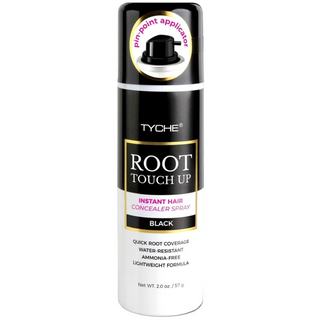 tyche black root touch up spray 2oz instant gray coverage black hair spray temporary color product