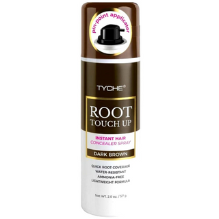tyche dark brown root touch up spray 2oz instant gray coverage brown hair spray temporary color product