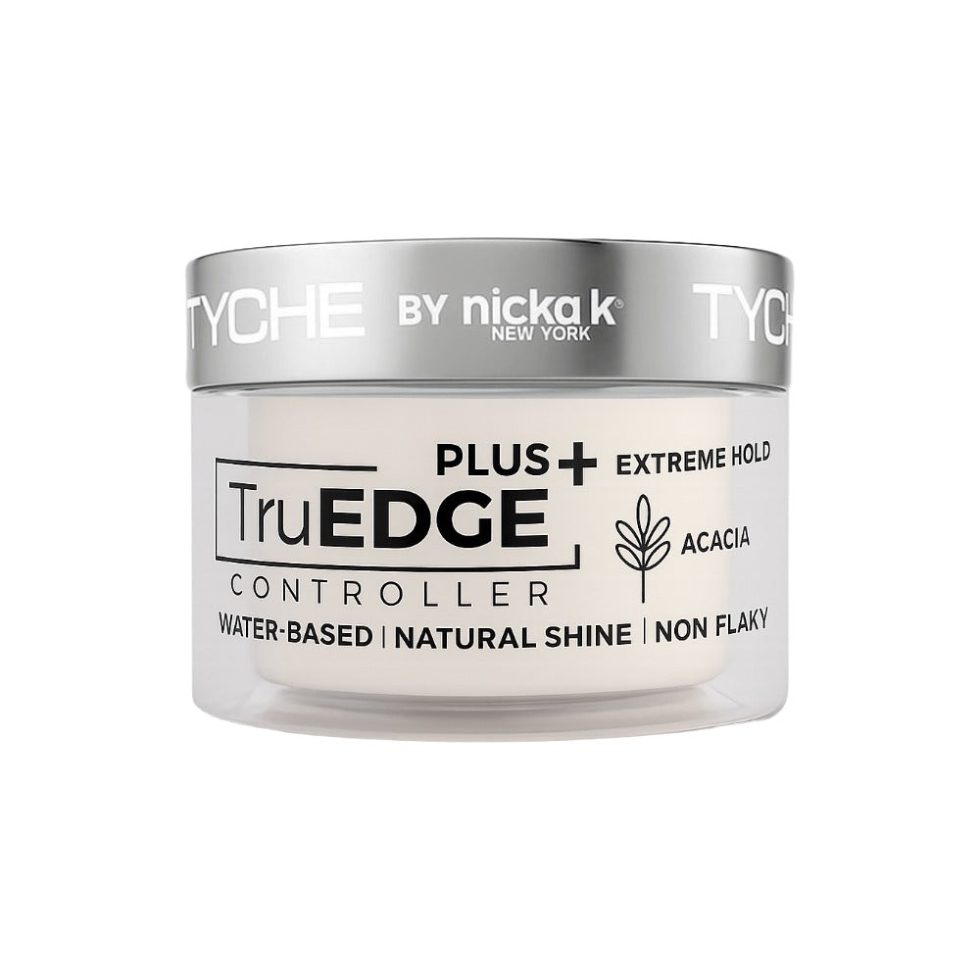TYCHE truedge plus controller 100ml acacia extreme hold edge control gel for sleek smooth long lasting edges with shine no flakes and nourishing oils