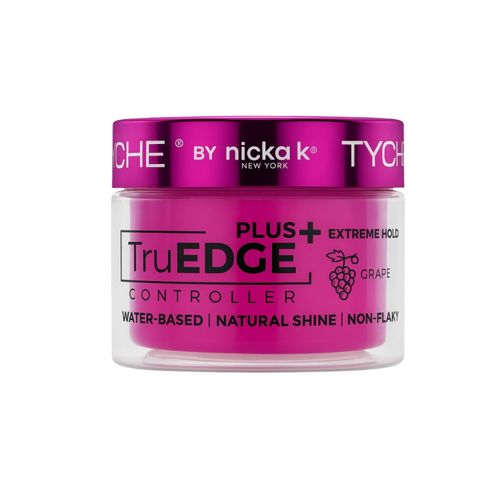 TYCHE truedge plus controller 100ml grape extreme hold edge control gel for sleek smooth long lasting edges with shine no flakes and nourishing oils