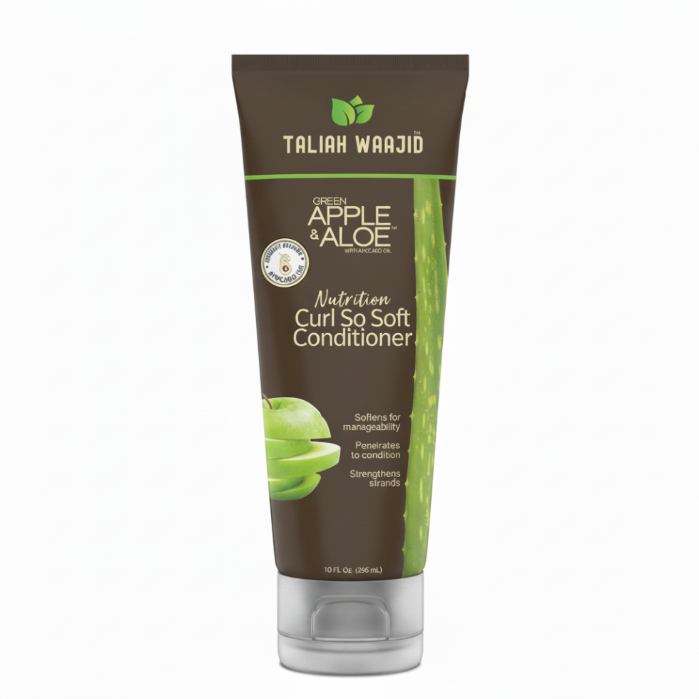 Taliah waajid curl so soft conditioner green apple aloe hydrate detangle curls