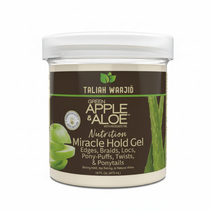 Taliah waajid miracle hold gel green apple aloe strong hold no flake styling gel