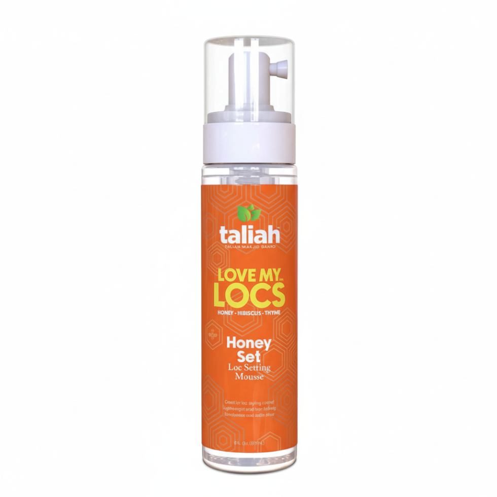Taliah waajid honey set loc mousse styling foam locs twists frizz control shine