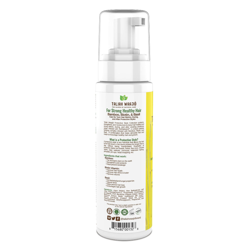Taliah waajid set shine mousse frizz control styling foam protective styles hair