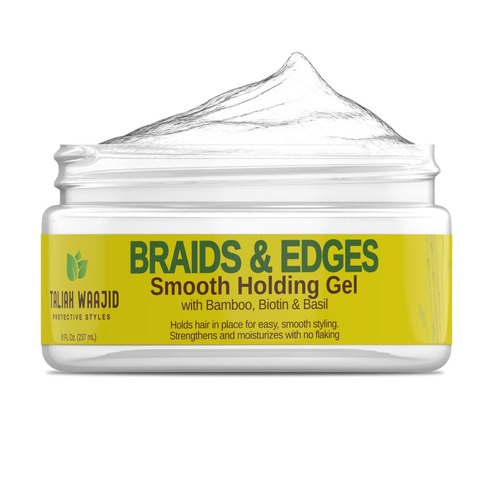 Taliah Waajid braids and edges smooth holding gel 8oz for strong hold flake free styling and sleek edges