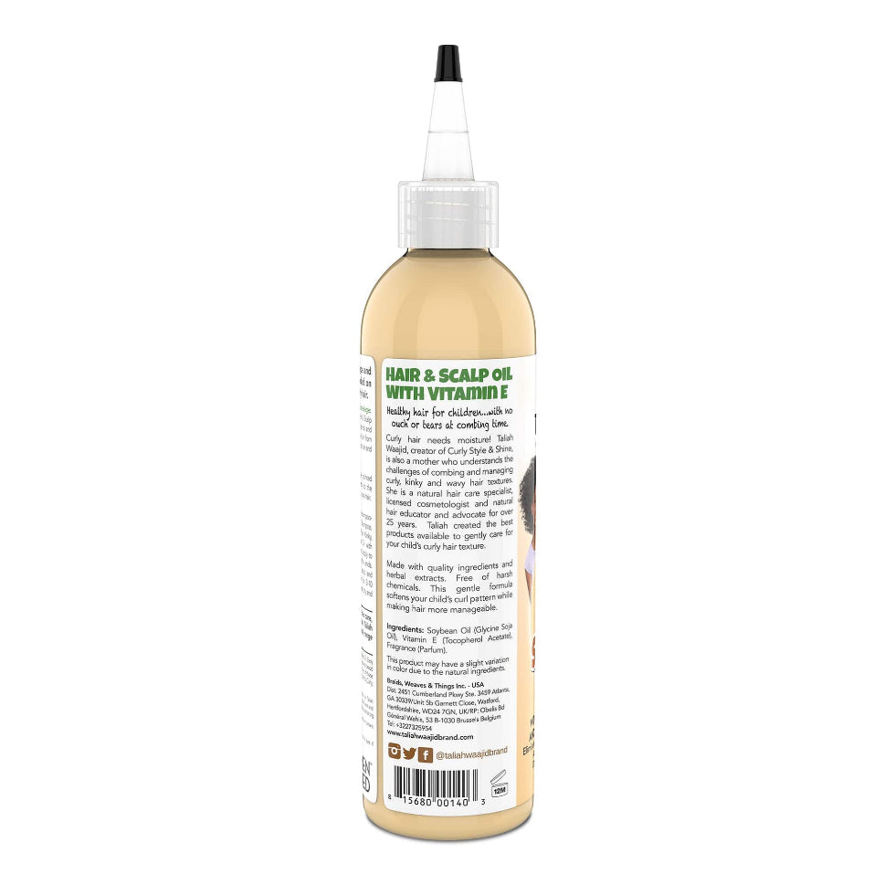taliah waajid for children vitamin e hair and scalp oil 236ml moisturizing oil for soft shiny healthy and nourished kids curly textured hair care