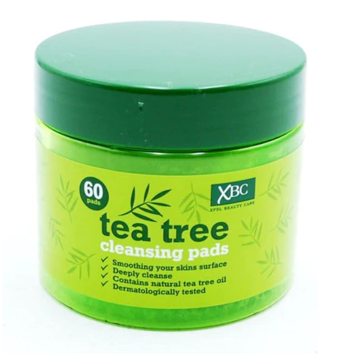 Tea Tree Cleansing Pads 60 pack acne control purifying face pads for clear fresh skin.