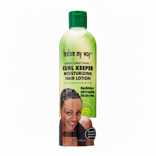 texture my way curl keeper moisturizing hair lotion hydrate define curls frizz control soft smooth shiny natural hair
