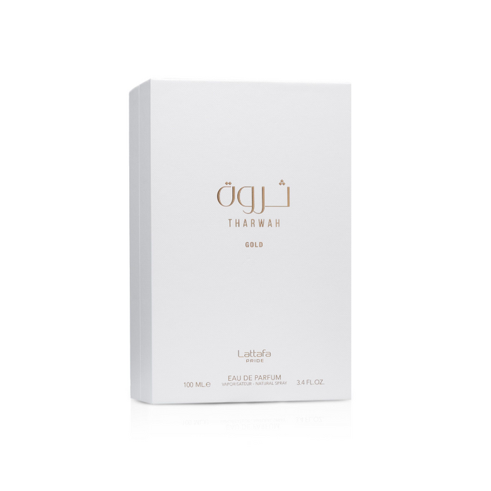 Tharwah Gold Eau de Parfum 100ml By Lattafa | Sweet Floral Unisex Perfume