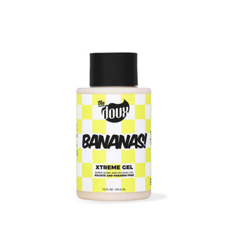 the doux bananas xtreme hold hair gel 12oz strong hold frizz control shine flake free styling