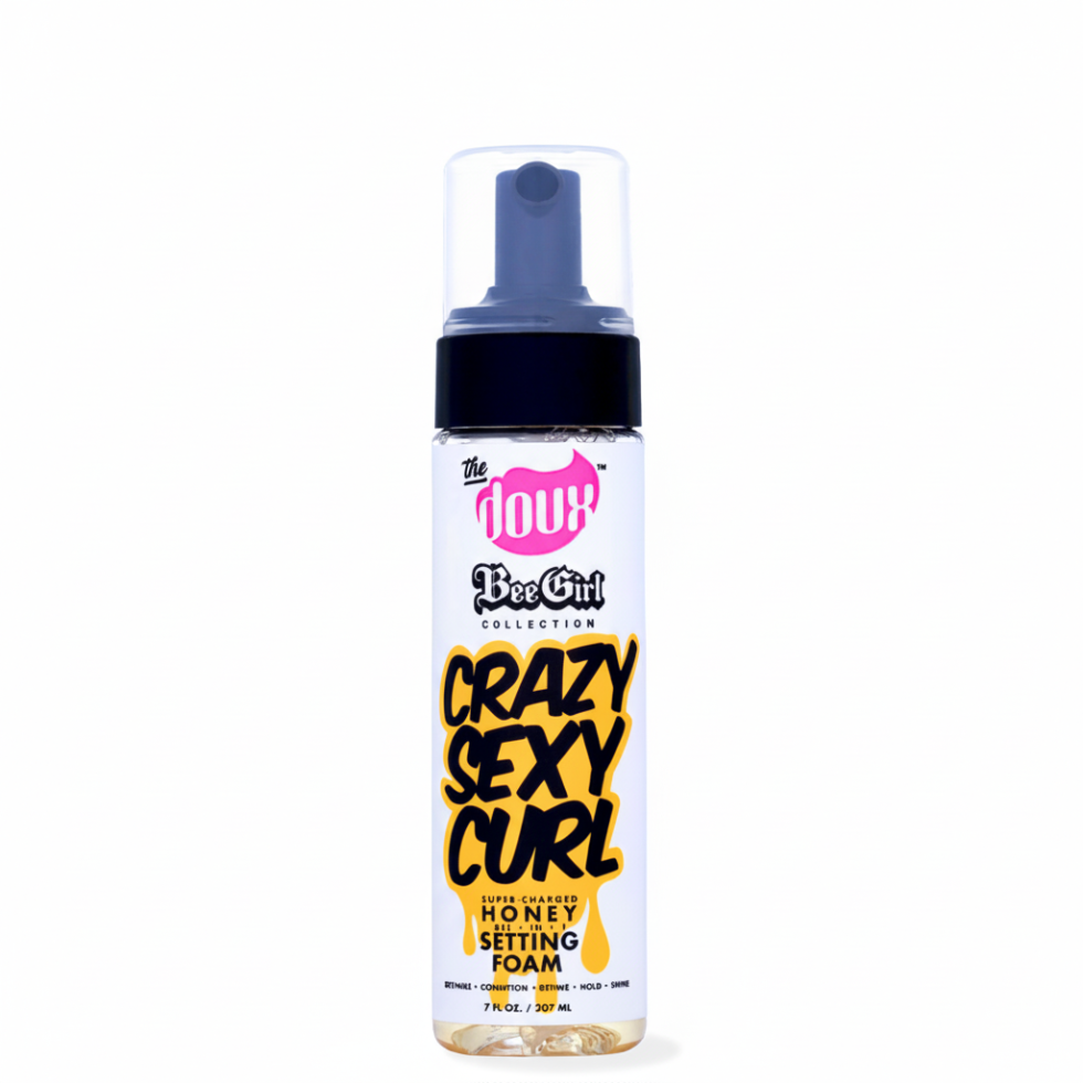 the doux beegirl honey setting foam define set curls frizz control shine lightweight soft hold