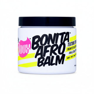 The Doux Bonita Afro Balm Texture Cream 16oz moisturizing curl defining cream for soft shiny frizz free and healthy looking textured natural hair