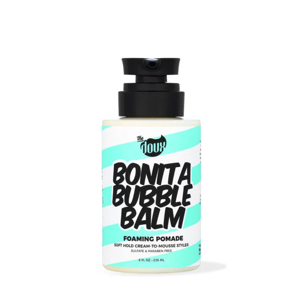 the doux bonita bubble balm foaming pomade 8oz cream to foam styler define curls frizz control shine