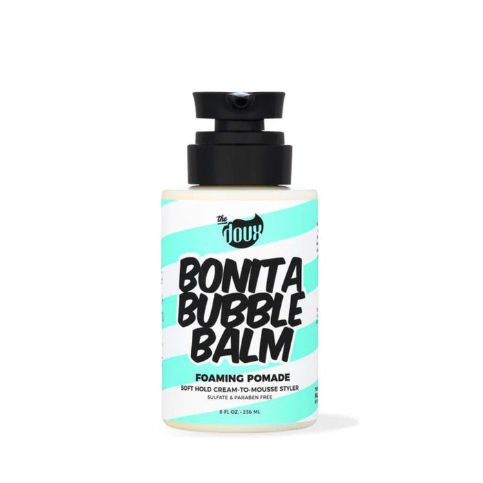 the doux bonita bubble balm foaming pomade 8oz cream to foam styler define curls frizz control shine