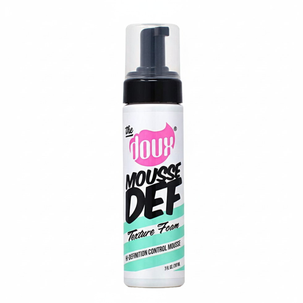 the doux mousse def texture foam soft defined curls sleek hold frizz control lightweight flake free