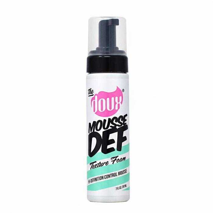 the doux mousse def texture foam soft defined curls sleek hold frizz control lightweight flake free