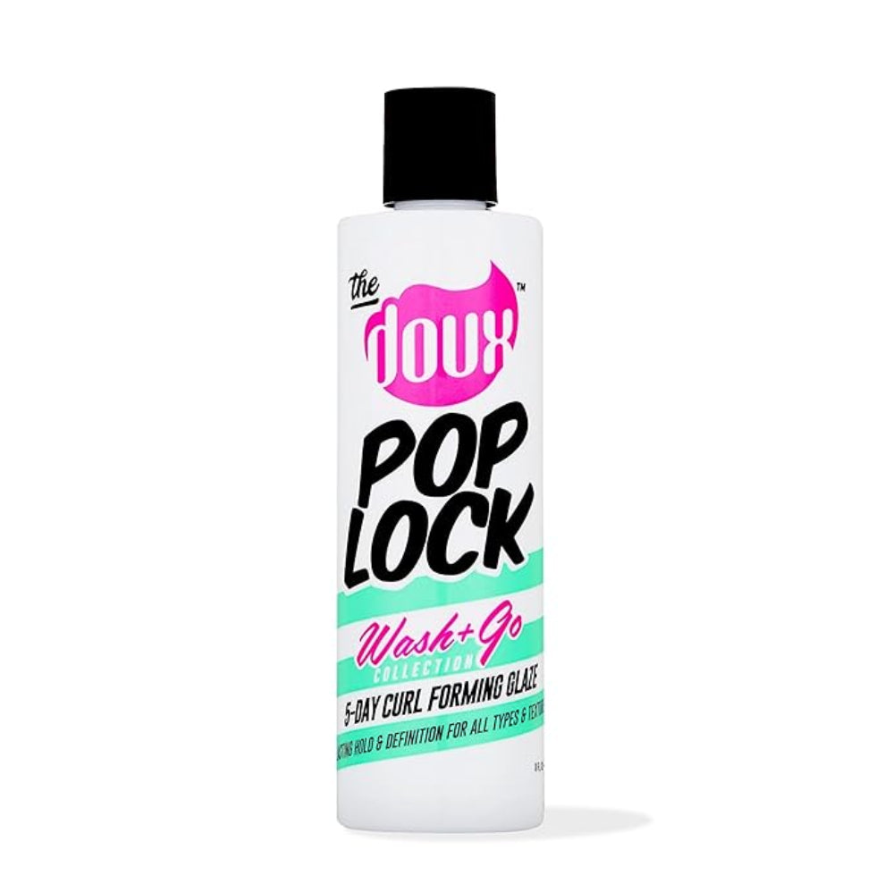 the doux pop lock curl forming glaze 8oz moisturizing hold shine frizz control defined curls