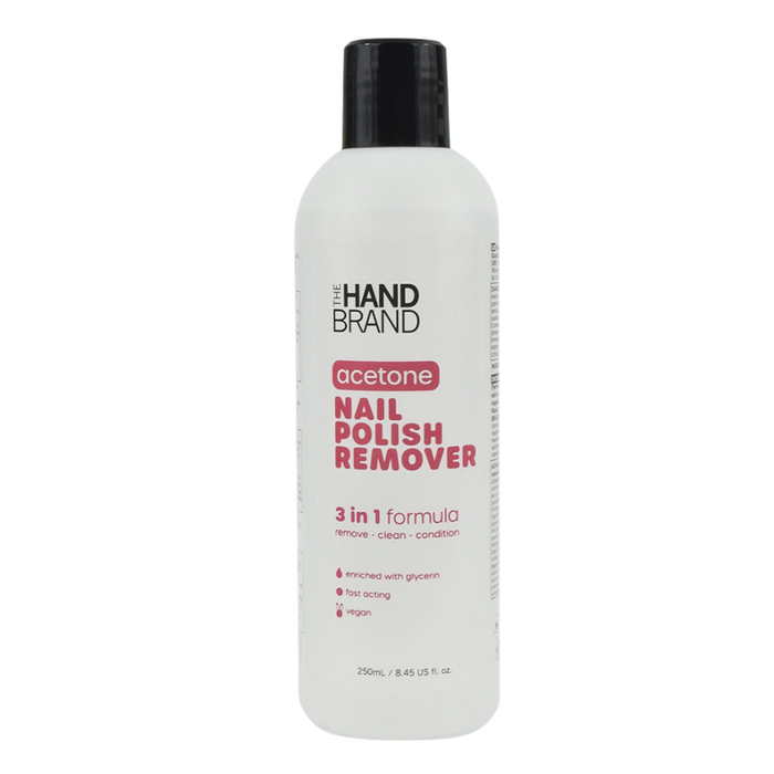 the hand brand acetone nail polish remover 250ml fast cleaning nail care solution for removing polish