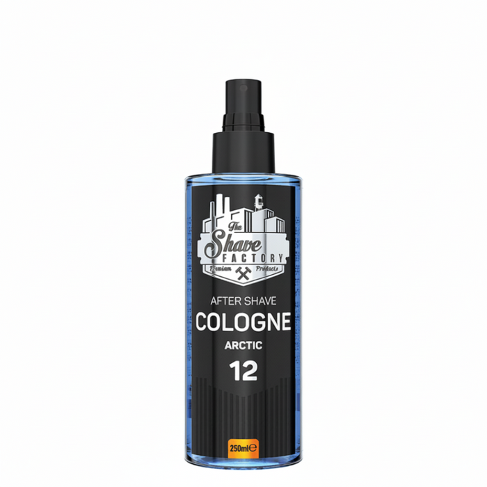 the shave factory after shave cologne arctic 12 250ml cooling sporty fresh post shave skin care cologne