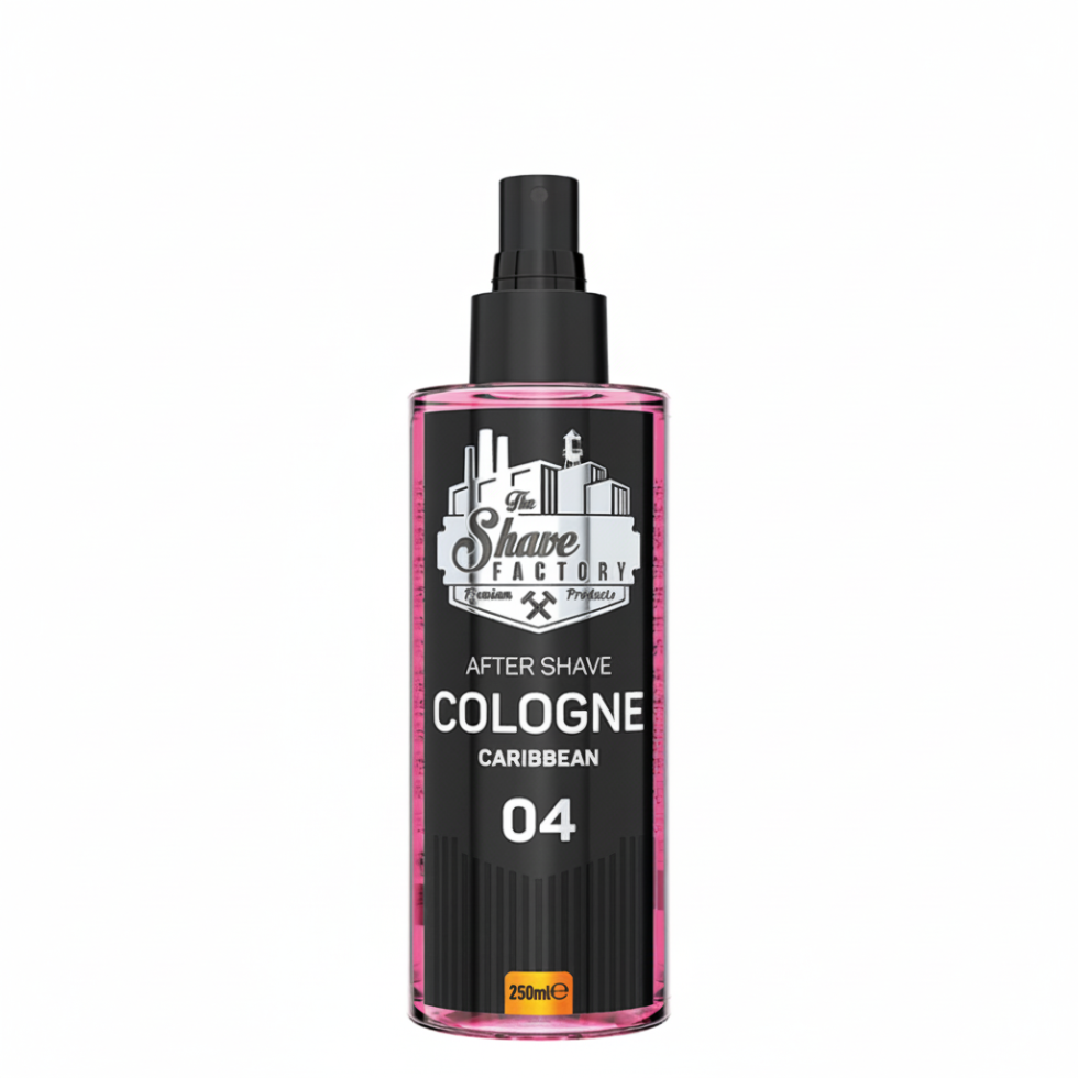 the shave factory after shave cologne caribbean 04 250ml tropical fresh cooling post shave skin care cologne
