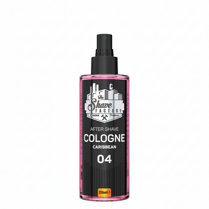 the shave factory after shave cologne caribbean 04 250ml tropical fresh cooling post shave skin care cologne
