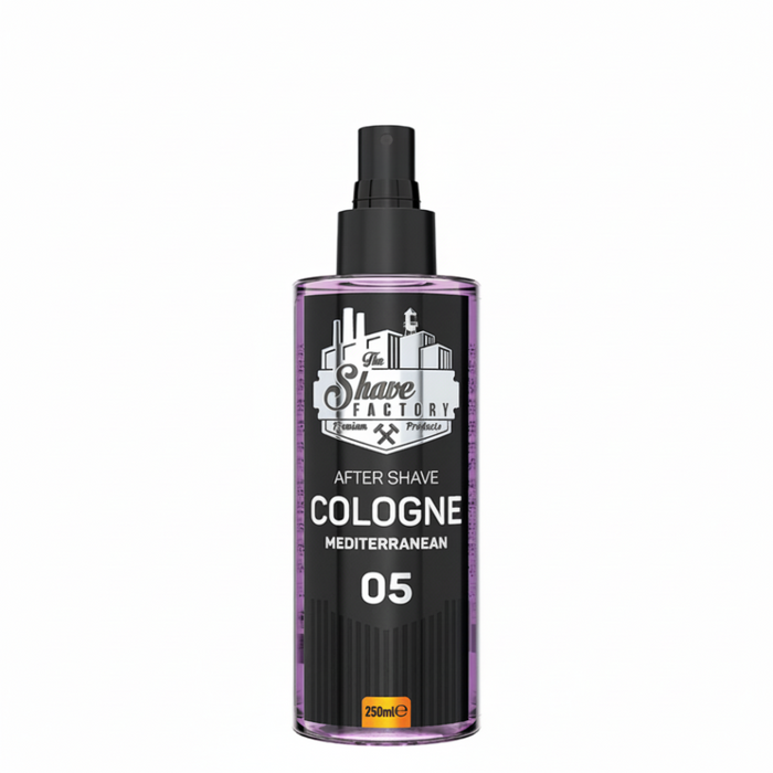 the shave factory after shave cologne mediterranean 05 250ml cooling fresh post shave skin care cologne
