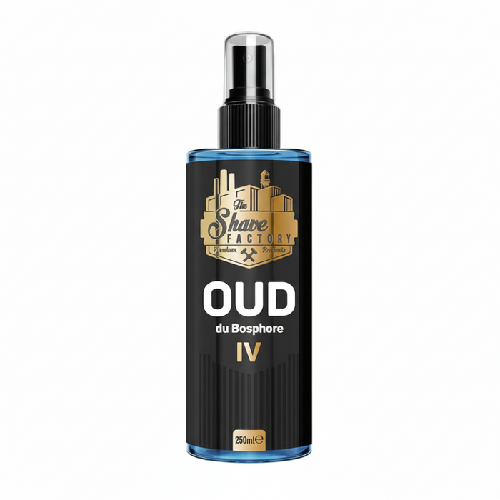 the shave factory after shave cologne oud du bosphore iv 250ml refreshing cooling post shave fragrance spray
