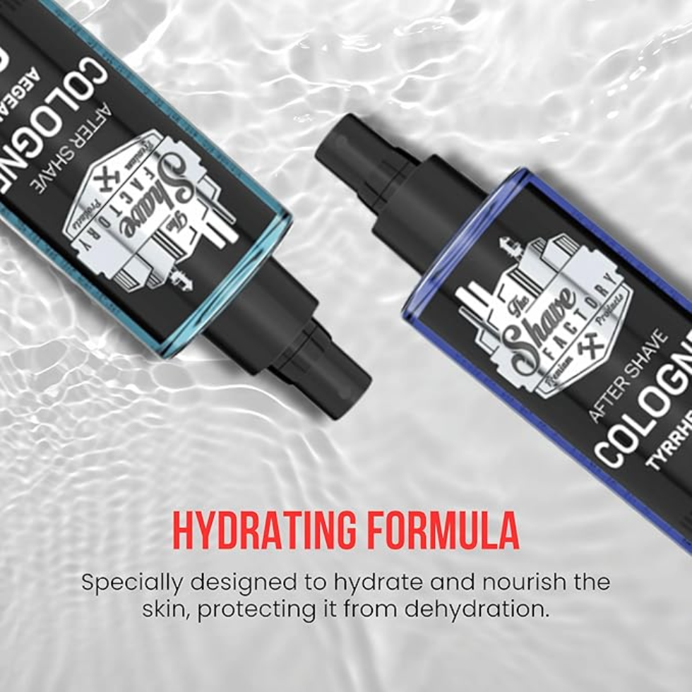 the shave factory after shave cologne tyrrhenian 08 250ml cooling fresh sporty post shave skin care cologne
