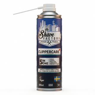 The Shave Factory Clipper Care 5 in 1 Spray 500ml Clipper Blade Cleaner & Care