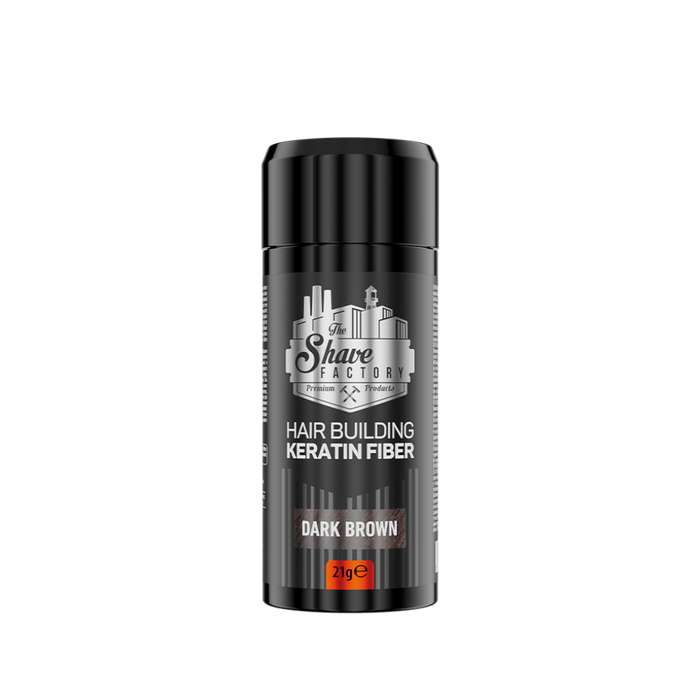The Shave Factory Hair Building Keratin Fiber Dark Brown 22g | Fuller Hair Look