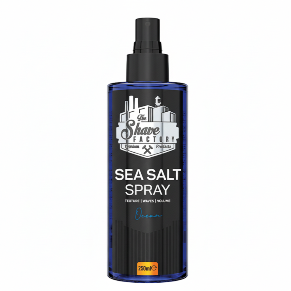 the shave factory sea salt spray 250ml for volume texture beach waves matte natural hair styling