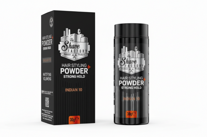 the shave factory indian 10 styling powder for strong hold volume matte textured hair