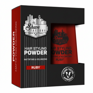 the shave factory ruby styling powder for volume matte finish textured hair