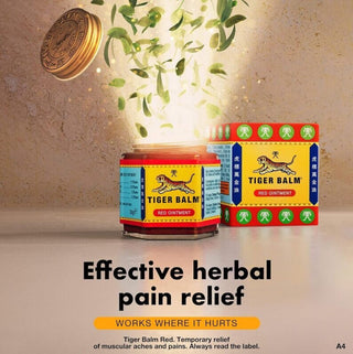 tiger balm red ointment 19g herbal warming balm for muscle and joint pain relief