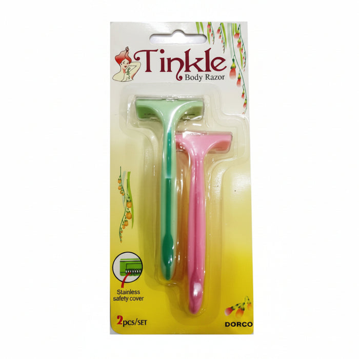 tinkle body razor 2pcs lt 0001b2 smooth gentle body hair removal razor pack