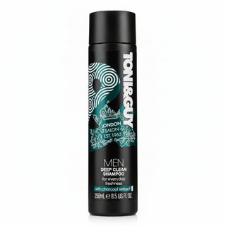 toni and guy men charcoal shampoo 250ml deep clean detox hair care activated charcoal scalp cleansing oil control fresh healthy hair shampoo product