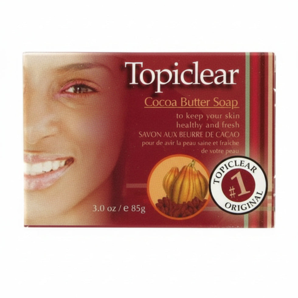 Topiclear cocoa butter soap 85g moisturizing cleansing bar for soft smooth and healthy glowing skin care
