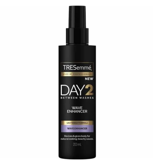 tresemme day 2 wave enhancer spray 200ml for texturizing and volumizing wavy hair