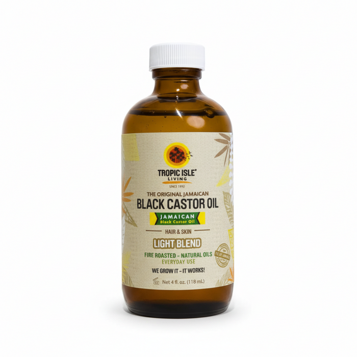 tropic isle jamaican black castor oil light blend 4oz lightweight hair oil for daily hydration scalp nourishment and hair strengthening care