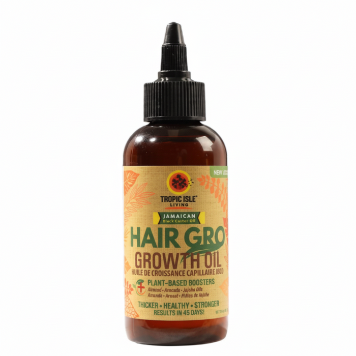 tropic isle hair gro premium growth oil 118ml for thicker stronger hair scalp nourishment and hair growth support care
