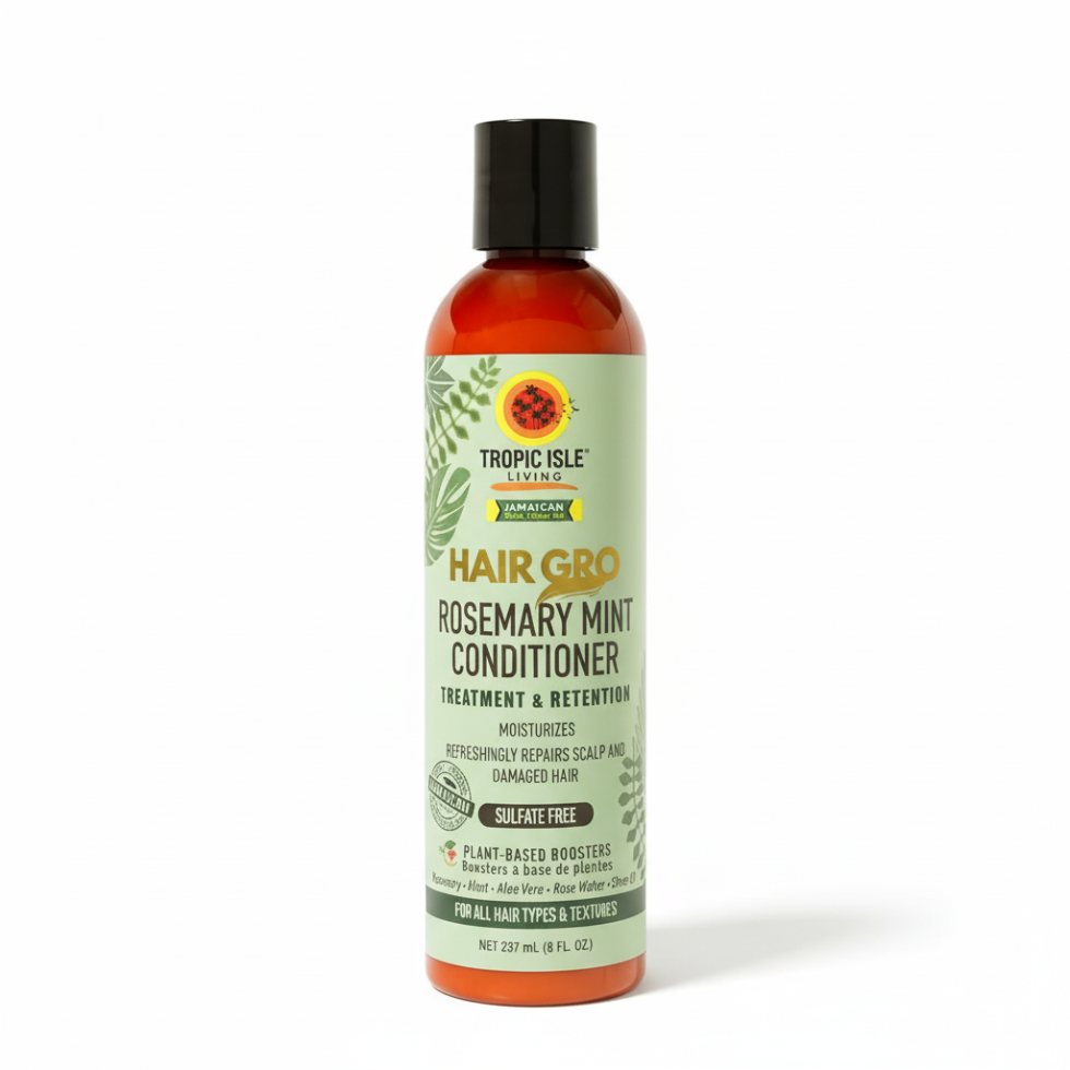 tropic isle rosemary mint conditioner for hair treatment retention moisture strengthening and detangling care