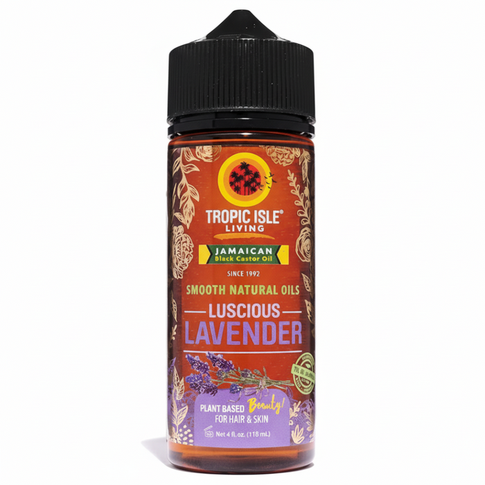 tropic isle luscious lavender jamaican black castor oil 118ml for hair strengthening scalp soothing hydration and shine care treatment