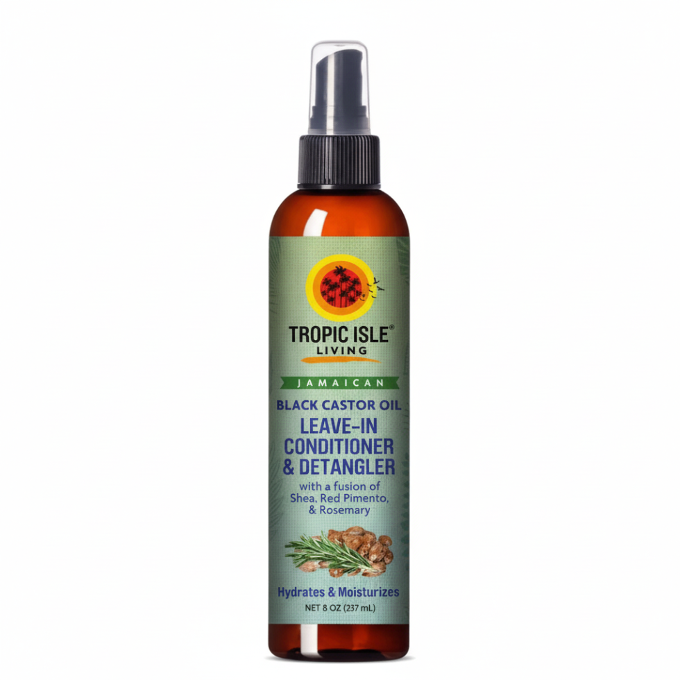 tropic isle living leave in conditioner and detangler 8oz for moisturizing hair detangling strengthening and soft smooth hair care treatment