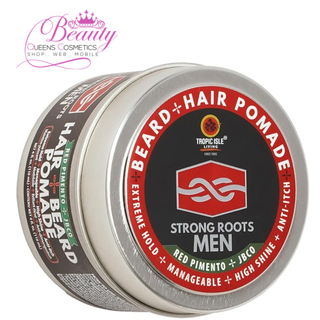 Tropic Isle Living Strong Roots Men Beard & Hair Pomade 4oz | Extreme Hold
