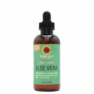 tropic isle aloe vera jamaican black castor oil conditioning oil for hair strengthening hydration scalp soothing and shine boost

