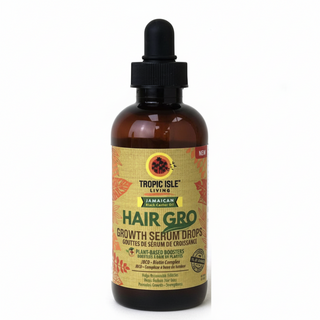 tropic isle hair gro growth serum drops 118ml for scalp treatment hair strengthening reducing breakage and supporting hair growth care
