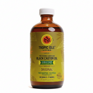 tropic isle living jamaican black castor oil original 8oz for hair strengthening scalp nourishment moisture and hair growth support
