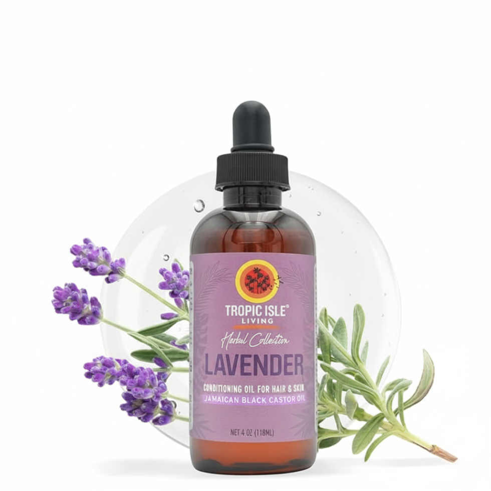 tropic isle lavender jamaican black castor oil conditioning oil for hair strengthening scalp nourishment hydration and shine boost
