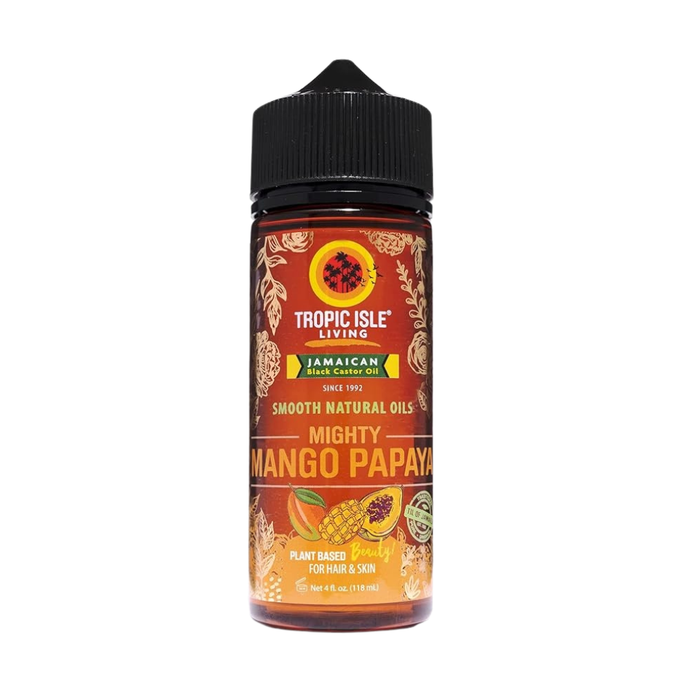 tropic isle living smooth natural oil collection mango papaya hair nourishment hydration shine and strengthening treatment