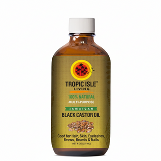 tropic isle living multi purpose jamaican black castor oil 8oz for hair strengthening scalp nourishment moisture and natural hair growth care
